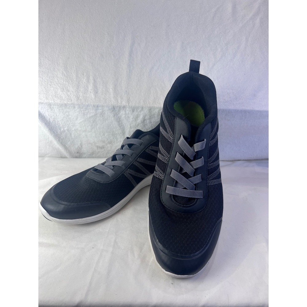 Vionic Shay Mens Walking Shoes Black Charcoal Mesh Orthotic Sneakers Size 12